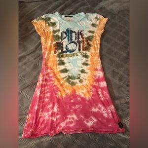 Trunk LTD Pink Floyd Tie Dye tee shirt dress Rare only 500 made - size s